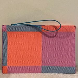 Rothy’s Bright Pink Check Essential Pouch